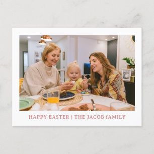 Moderne Osternfamilie Ein Foto Feiertagspostkarte