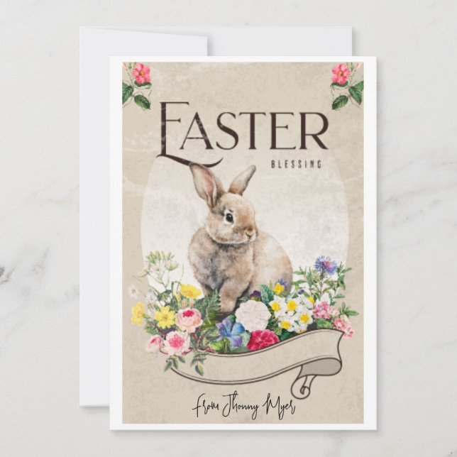 moderne Ostersegnungskarten Einladung (Vorderseite)