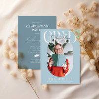 Moderne Oval Foto & Signature Graduation Party