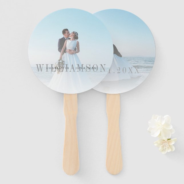 Moderne Overlay-Hochzeitfeier für Front & Back-Fot Fächer (Vorne und Hinten)