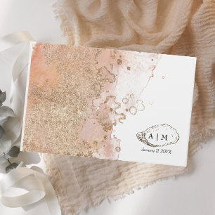 Moderne Oyster Beach Hochzeit Gästebuch