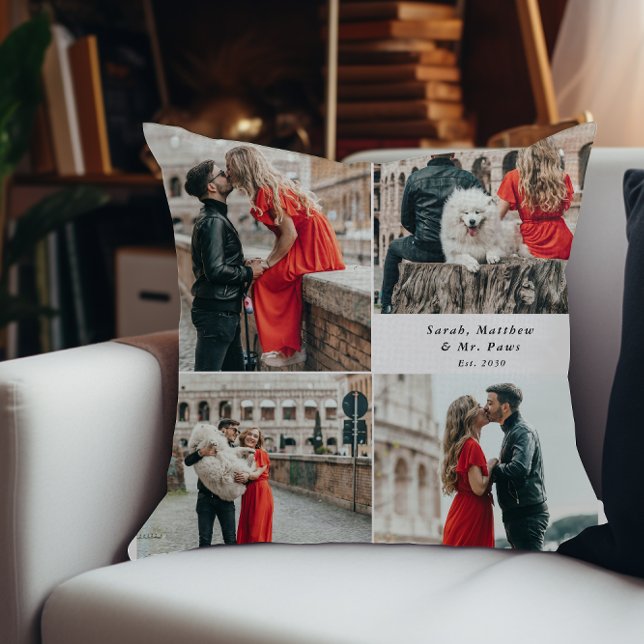 Moderne Paare 4 Foto Collage Kissen (Von Creator hochgeladen)