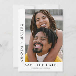 Moderne Paarfoto Save-the-Date Einladung