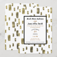 Moderne Paint Brush Gold Kupfer Bronze Hochzeit
