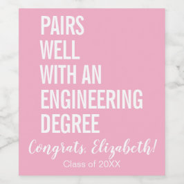 Moderne Pairs mit einem Grad Grad an Ingenieurskun Weinetikett