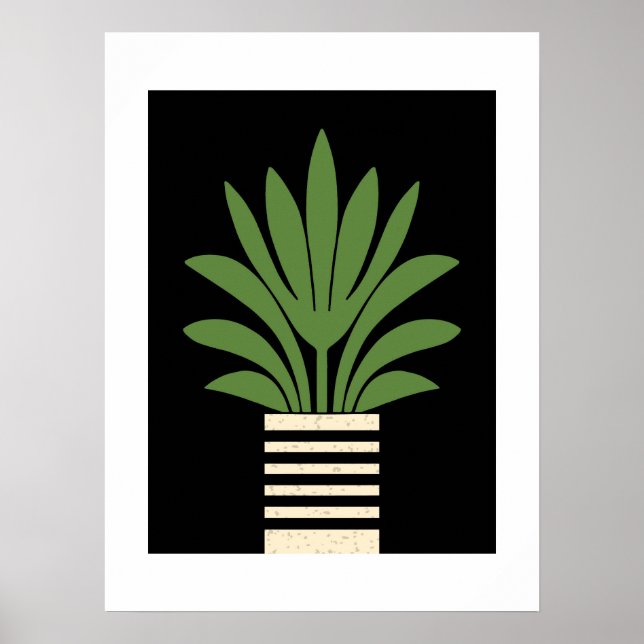 Moderne Palme aus dem Mittelalter Poster (Vorne)