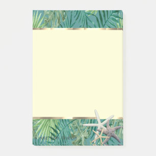 Moderne Palme, Seestern Post-it Klebezettel