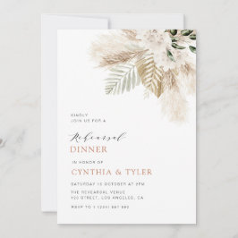 Moderne Pampas Grünpflanzen boho blumenreiche Prob Einladung