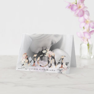 Moderne Pampas MAMA Blume Muttertag Karte