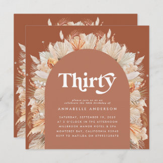 Moderne Pampasgras Terracotta 30. Geburtstag Foto