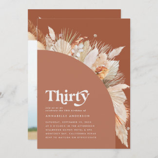 Moderne Pampasgras Terracotta 30. Geburtstag Foto