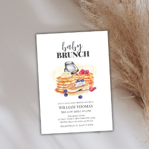 Moderne Pancake Baby Brunch Babydusche Einladung