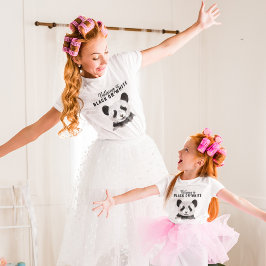 Moderne Panda schwarz und weiß mit Zitat Baby Strampler