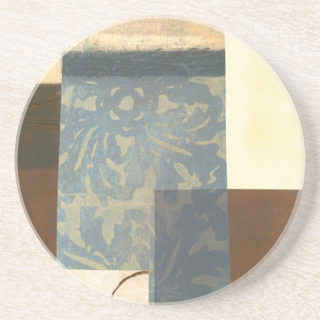 Moderne Panel-Malerei Sandstein Untersetzer (Vorne)