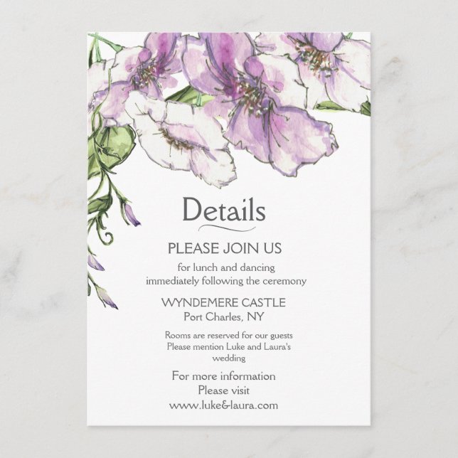 Moderne Pansy Begleitkarte (Vorderseite)