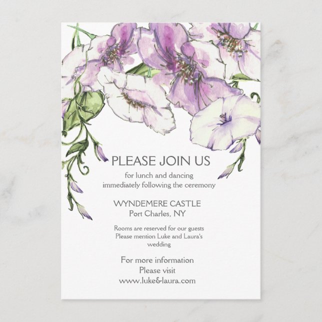 Moderne Pansy Begleitkarte (Vorderseite)