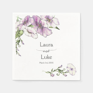 Moderne Pansy Wedding Serviette
