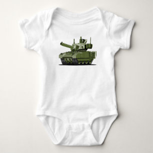 Moderne Panzer Cartoon Baby Strampler