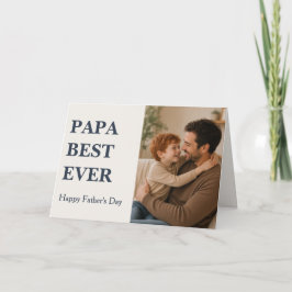 Moderne PAPA BEST EVER Fotokarte - Vatertag Karte