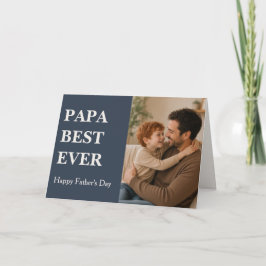 Moderne PAPA BEST EVER Fotokarte - Vatertag Karte