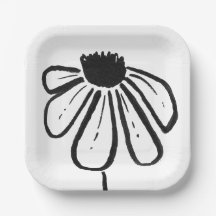 Moderne Papierplatte für Blume