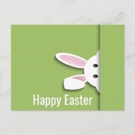 Moderne Papierschneide Osterhase, grün Postkarte