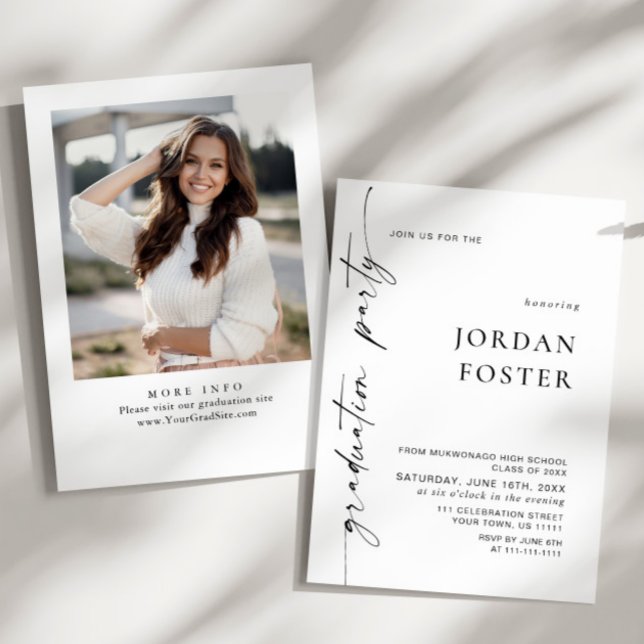 Moderne Partei für den Minimalistischen FOTO Einladung (Von Creator hochgeladen)