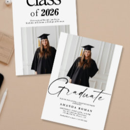 Moderne Partei für den Minimalistischen Foto Einladung