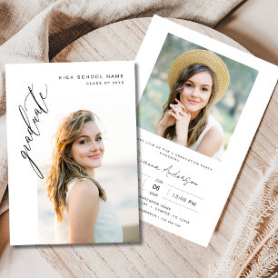 Moderne Partei für den Minimalistischen Foto Einladung