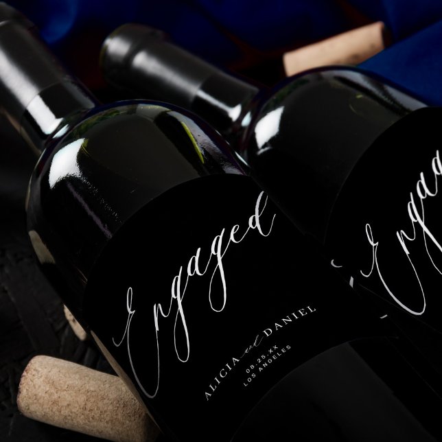 Moderne Partei für minimalistisches Skript Weinetikett (Von Creator hochgeladen)