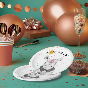 Moderne Party Animals Geburtstagsfeier Pappteller