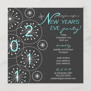 Moderne Party Einladung des Sparkels Silvester