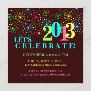 Moderne Party Einladung des Sparkels Silvester