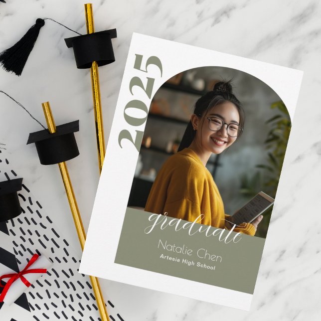 Moderne Party für grünes Foto Einladung (Von Creator hochgeladen)