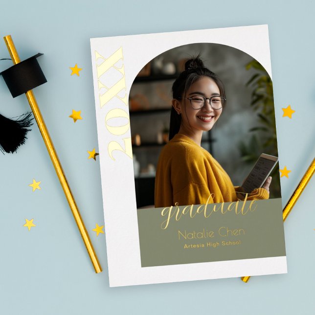 Moderne Party für grünes Foto Folieneinladung (Von Creator hochgeladen)