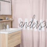 Moderne Pasta Pink Schönheit Personalisiert Duschvorhang<br><div class="desc">Moderne Pasta Pink Schönheit Personalisiert</div>