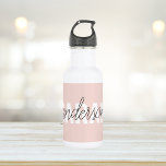 Moderne Pasta Pink Schönheit Personalisiert Edelstahlflasche<br><div class="desc">Moderne Pasta Pink Schönheit Personalisiert</div>