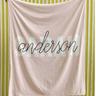 Moderne Pasta Pink Schönheit Personalisiert Fleecedecke