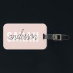 Moderne Pasta Pink Schönheit Personalisiert Gepäckanhänger<br><div class="desc">Moderne Pasta Pink Schönheit Personalisiert</div>