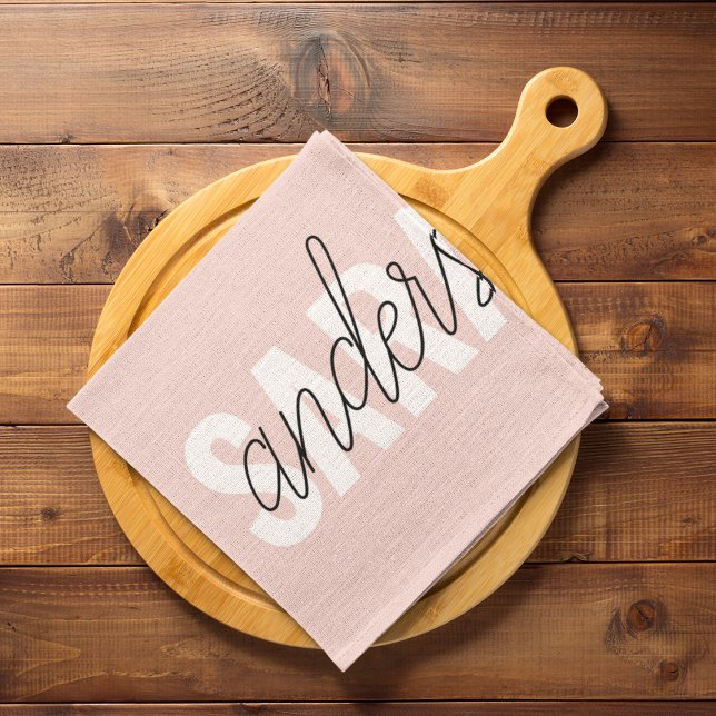 Moderne Pasta Pink Schönheit Personalisiert Geschirrtuch (Von Creator hochgeladen)