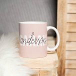 Moderne Pasta Pink Schönheit Personalisiert Kaffeetasse<br><div class="desc">Moderne Pasta Pink Schönheit Personalisiert</div>