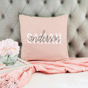 Moderne Pasta Pink Schönheit Personalisiert Kissen