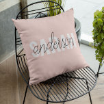 Moderne Pasta Pink Schönheit Personalisiert Kissen<br><div class="desc">Moderne Pasta Pink Schönheit Personalisiert</div>