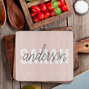 Moderne Pasta Pink Schönheit Personalisiert Schneidebrett
