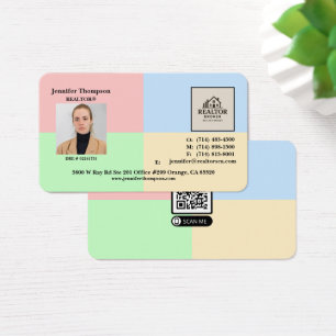 Moderne Pastel Block Business Card Hintergrund