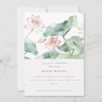 Moderne Pastel Blush Wasserlilie jedes Lebensalter