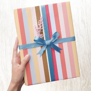 Moderne Pastel Candy Stripe Geschenkpapier