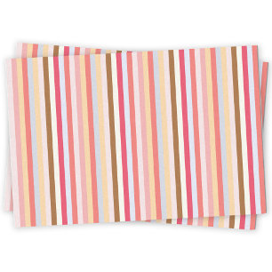 Moderne Pastel Candy Stripe Seidenpapier