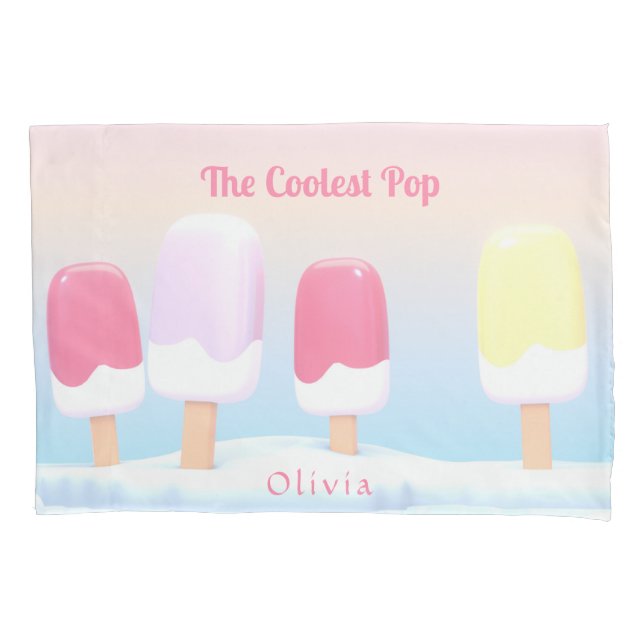 Moderne Pastel Coolster Pop Popsicle Personalisier Kissenbezug (Vorderseite)