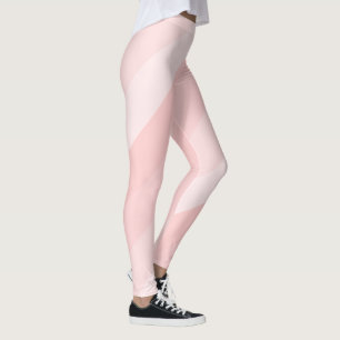 Moderne Pastel Light Peach Elegante Streifen Niedl Leggings